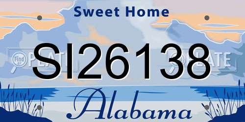 SI26138 Alabama License Plate