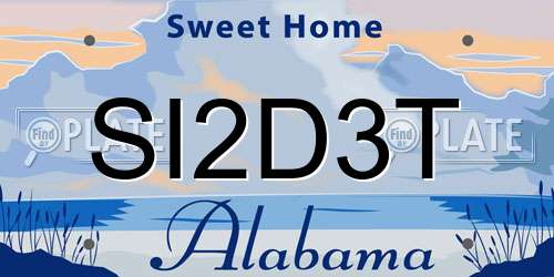 SI2D3T Alabama License Plate