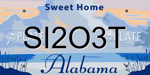 SI2O3T Alabama License Plate