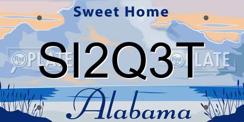 SI2Q3T Alabama License Plate
