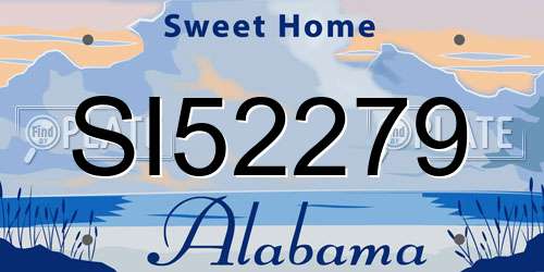 SI52279 Alabama License Plate