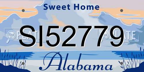 SI52779 Alabama License Plate