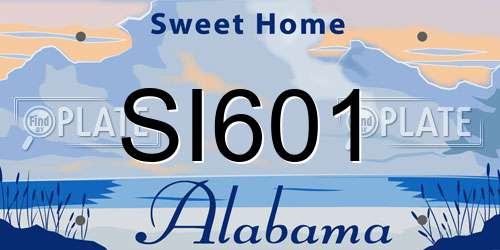 SI601 Alabama License Plate
