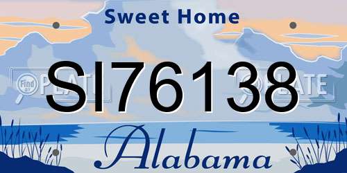 SI76138 Alabama License Plate