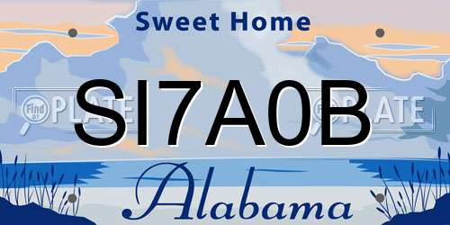 SI7A0B Alabama License Plate