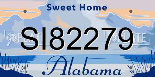 SI82279 Alabama License Plate