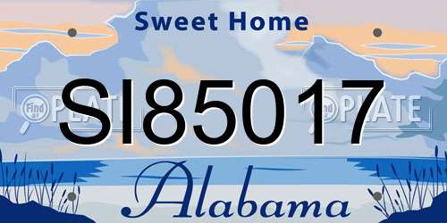 SI85017 Alabama License Plate