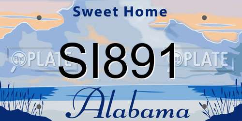SI891 Alabama License Plate