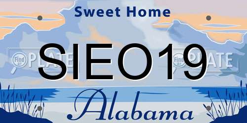 SIEO19 Alabama License Plate