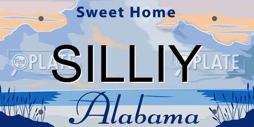 SILLIY Alabama License Plate