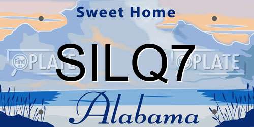 SILQ7 Alabama License Plate
