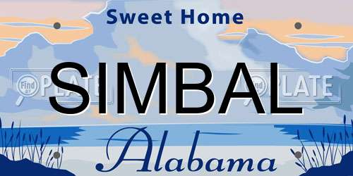 SIMBAL Alabama License Plate