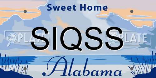 SIQSS Alabama License Plate