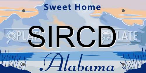 SIRCD Alabama License Plate