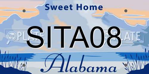 SITA08 Alabama License Plate