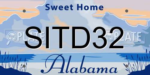 SITD32 Alabama License Plate