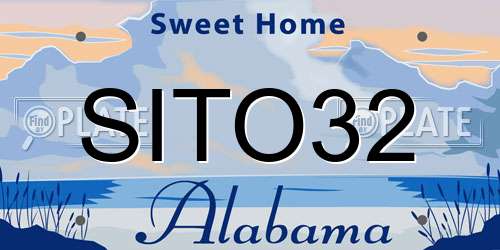 SITO32 Alabama License Plate
