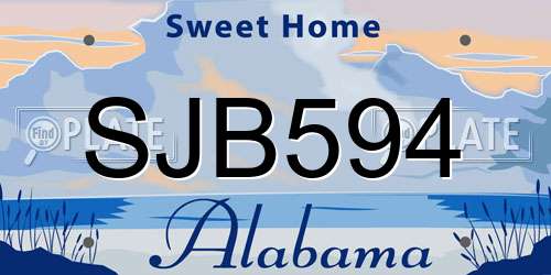 SJB594 Alabama License Plate