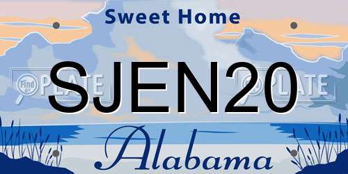 SJEN20 Alabama License Plate