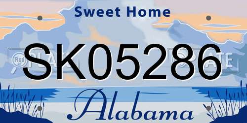 SK05286 Alabama License Plate