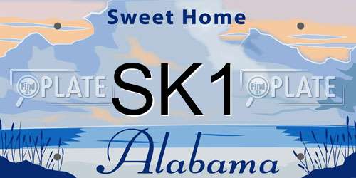 SK1 Alabama License Plate