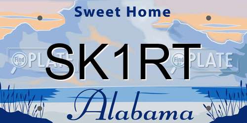 SK1RT Alabama License Plate