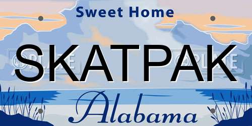 SKATPAK Alabama License Plate