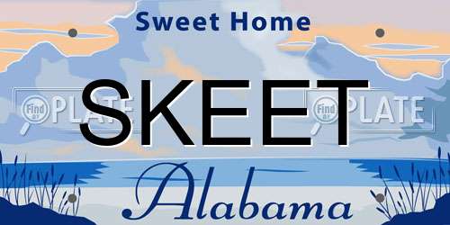 SKEET Alabama License Plate