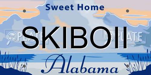 SKIBOII Alabama License Plate