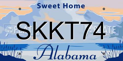 SKKT74 Alabama License Plate