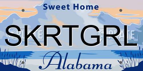 SKRTGRL Alabama License Plate