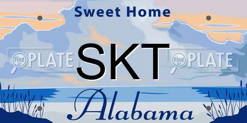 SKT Alabama License Plate