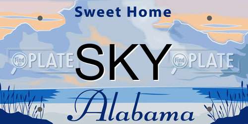 SKY Alabama License Plate