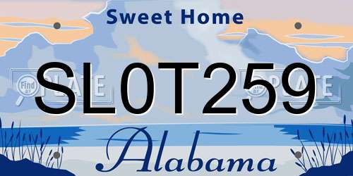 SL0T259 Alabama License Plate