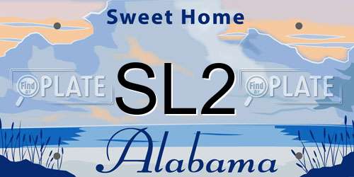 SL2 Alabama License Plate