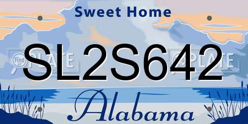 SL2S642 Alabama License Plate
