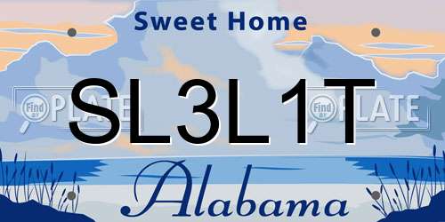 SL3L1T Alabama License Plate