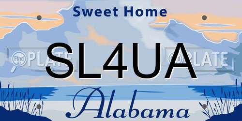 SL4UA Alabama License Plate