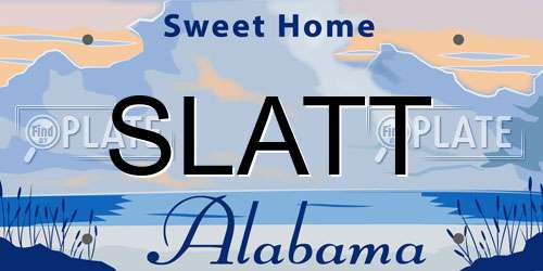 SLATT Alabama License Plate