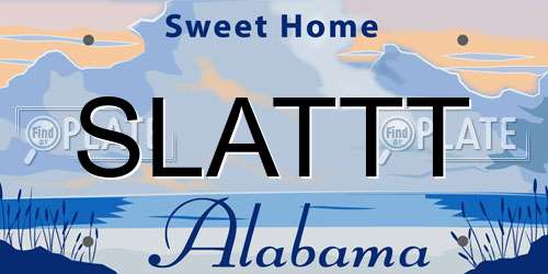 SLATTT Alabama License Plate