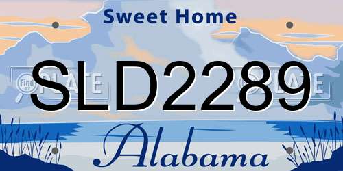 SLD2289 Alabama License Plate