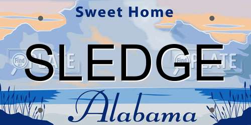 SLEDGE Alabama License Plate
