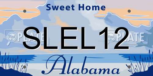 SLEL12 Alabama License Plate