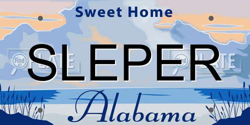 SLEPER Alabama License Plate