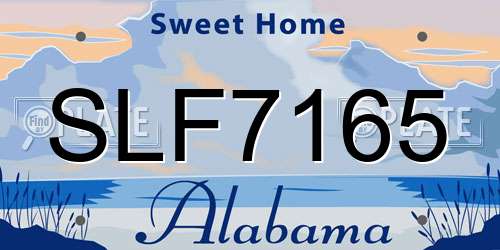 SLF7165 Alabama License Plate