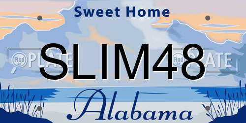 SLIM48 Alabama License Plate