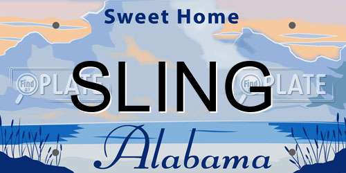 SLING Alabama License Plate