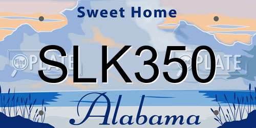SLK350 Alabama License Plate