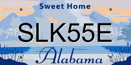SLK55E Alabama License Plate