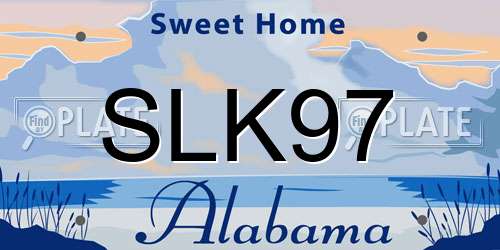 SLK97 Alabama License Plate